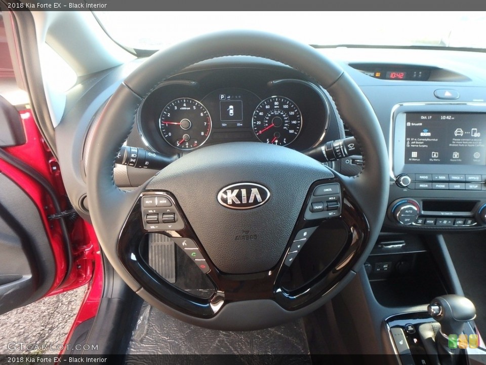 Black Interior Steering Wheel for the 2018 Kia Forte EX #123364088