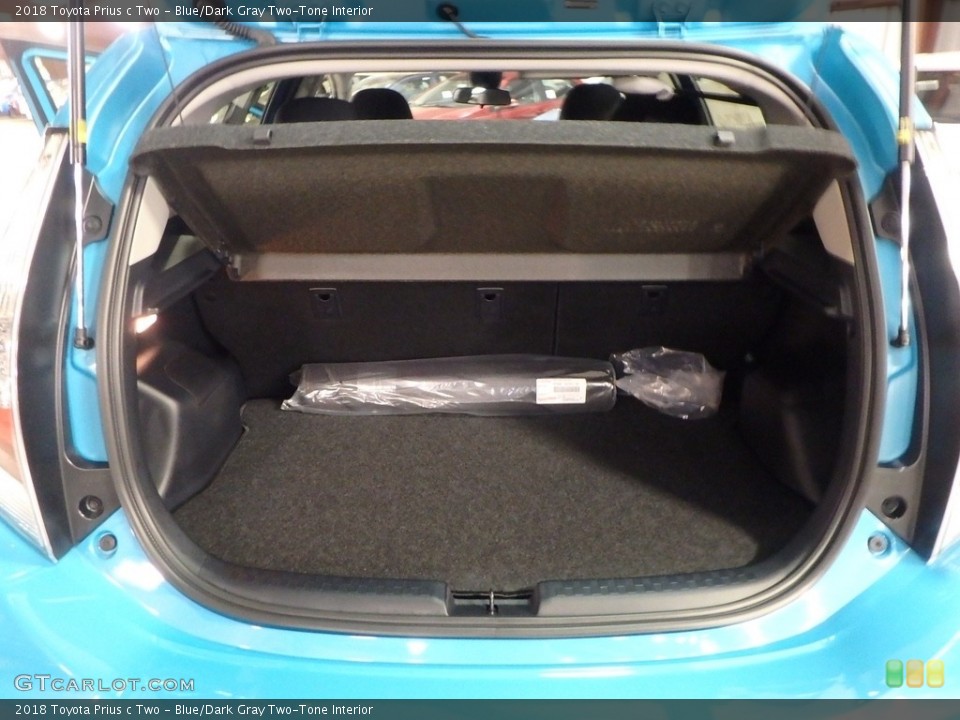 Blue/Dark Gray Two-Tone Interior Trunk for the 2018 Toyota Prius c Two #123375121