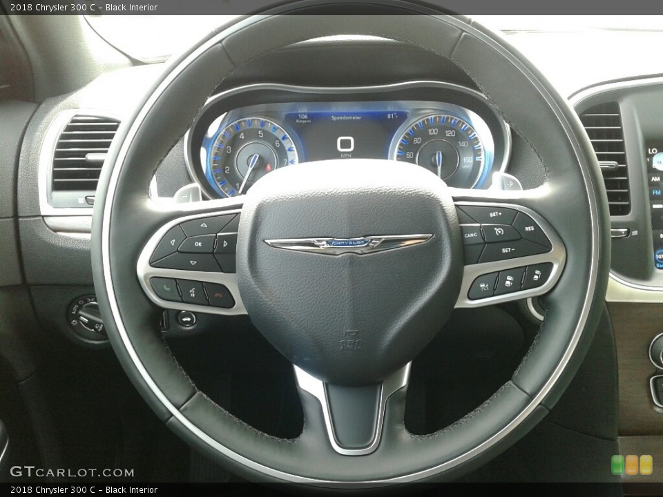 Black Interior Steering Wheel for the 2018 Chrysler 300 C #123376276