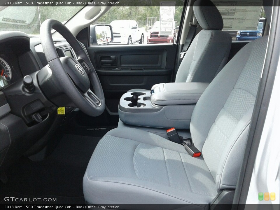 Black/Diesel Gray Interior Photo for the 2018 Ram 1500 Tradesman Quad Cab #123378079