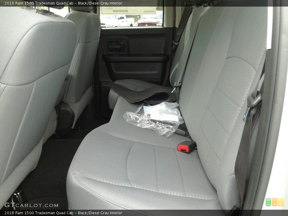 Black/Diesel Gray Interior Rear Seat for the 2018 Ram 1500 Tradesman Quad Cab #123378100