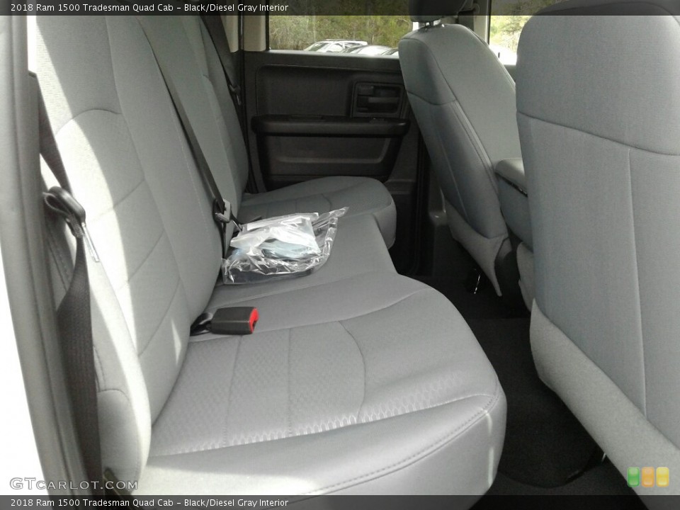 Black/Diesel Gray Interior Rear Seat for the 2018 Ram 1500 Tradesman Quad Cab #123378127
