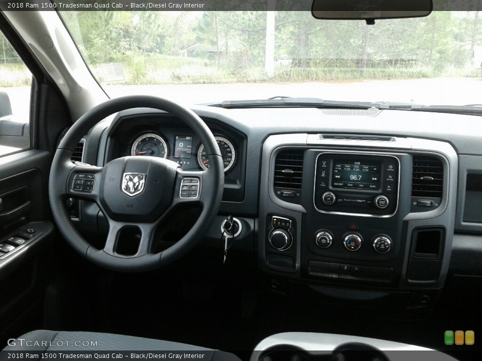 Black/Diesel Gray Interior Dashboard for the 2018 Ram 1500 Tradesman Quad Cab #123378184