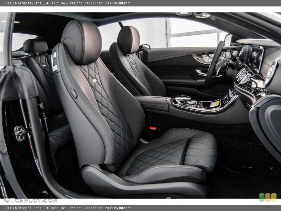 designo Black/Titanium Grey Interior Photo for the 2018 Mercedes-Benz E 400 Coupe #123393865