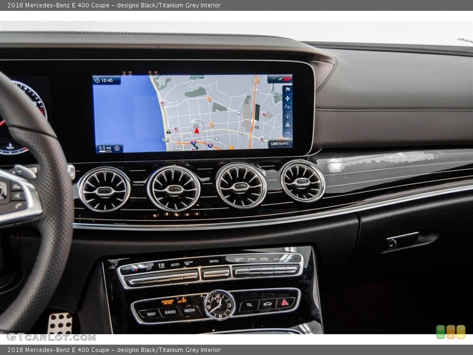 designo Black/Titanium Grey Interior Controls for the 2018 Mercedes-Benz E 400 Coupe #123393928