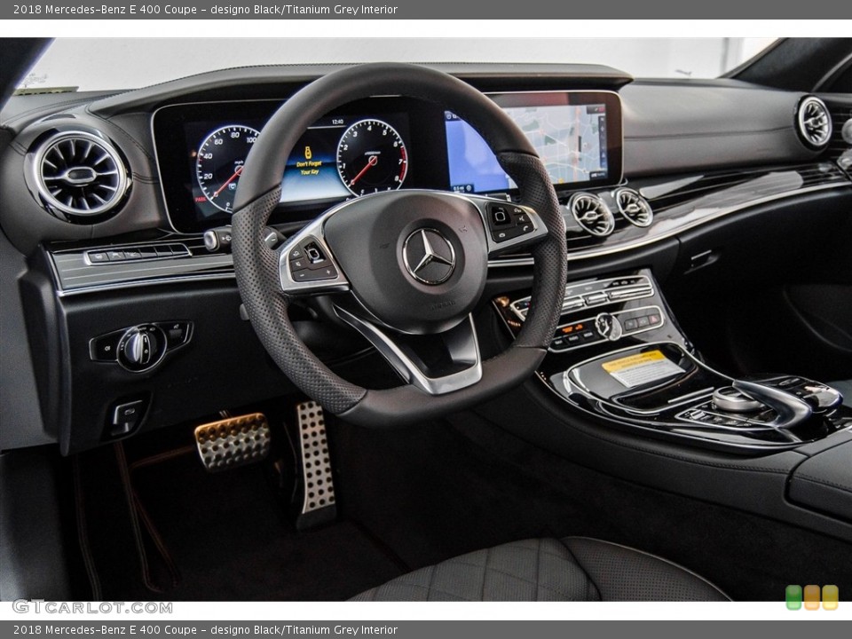 designo Black/Titanium Grey Interior Dashboard for the 2018 Mercedes-Benz E 400 Coupe #123393952