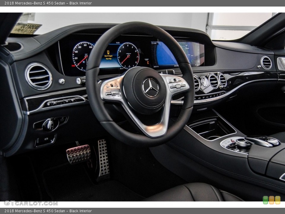 Black Interior Dashboard for the 2018 Mercedes-Benz S 450 Sedan #123394939