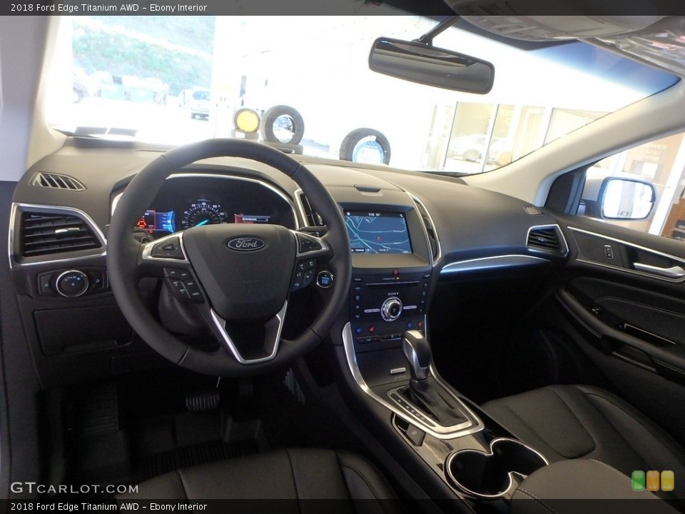 Ebony Interior Photo for the 2018 Ford Edge Titanium AWD #123397264