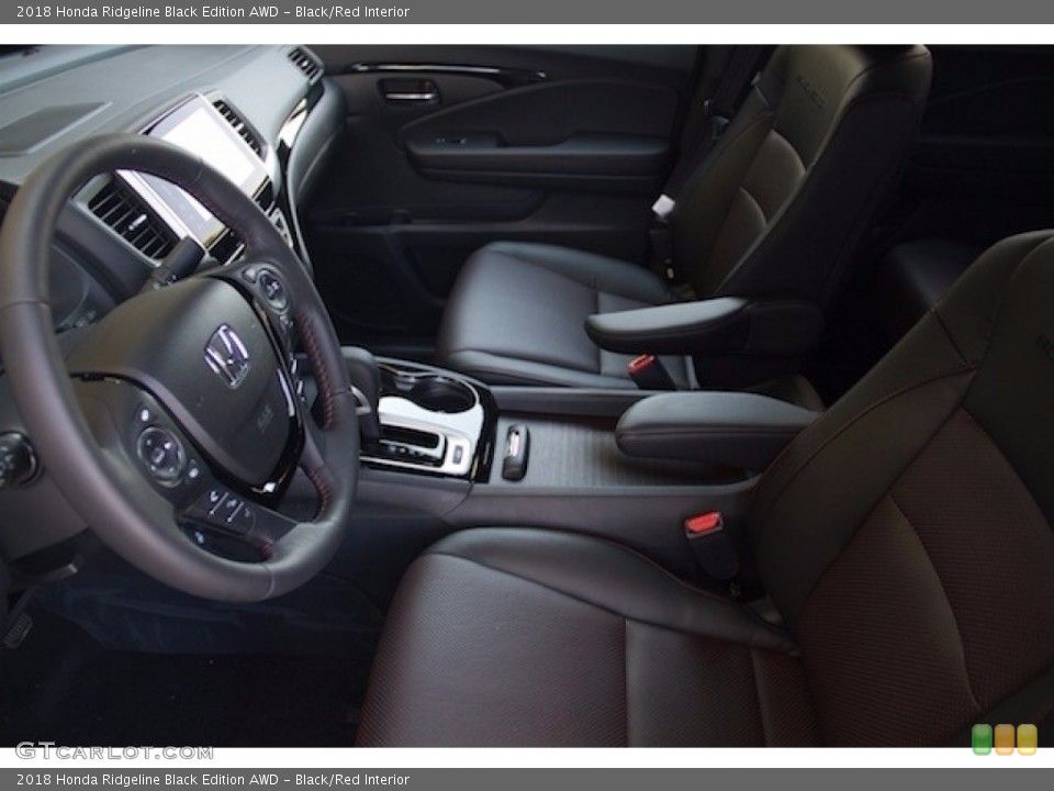 Black/Red Interior Front Seat for the 2018 Honda Ridgeline Black Edition AWD #123397948