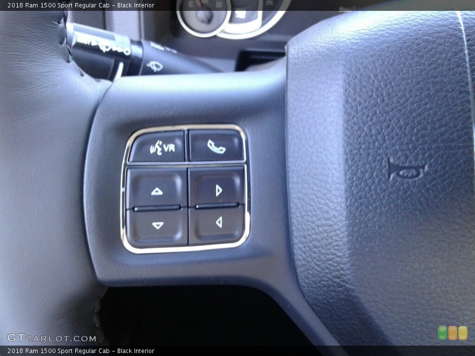 Black Interior Controls for the 2018 Ram 1500 Sport Regular Cab #123406297