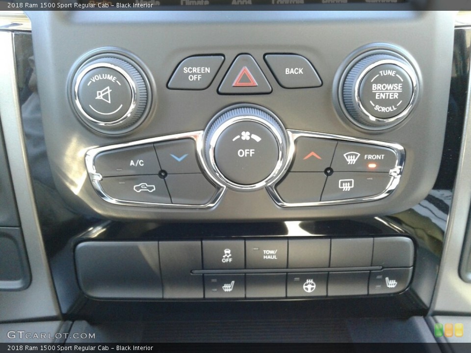 Black Interior Controls for the 2018 Ram 1500 Sport Regular Cab #123406675