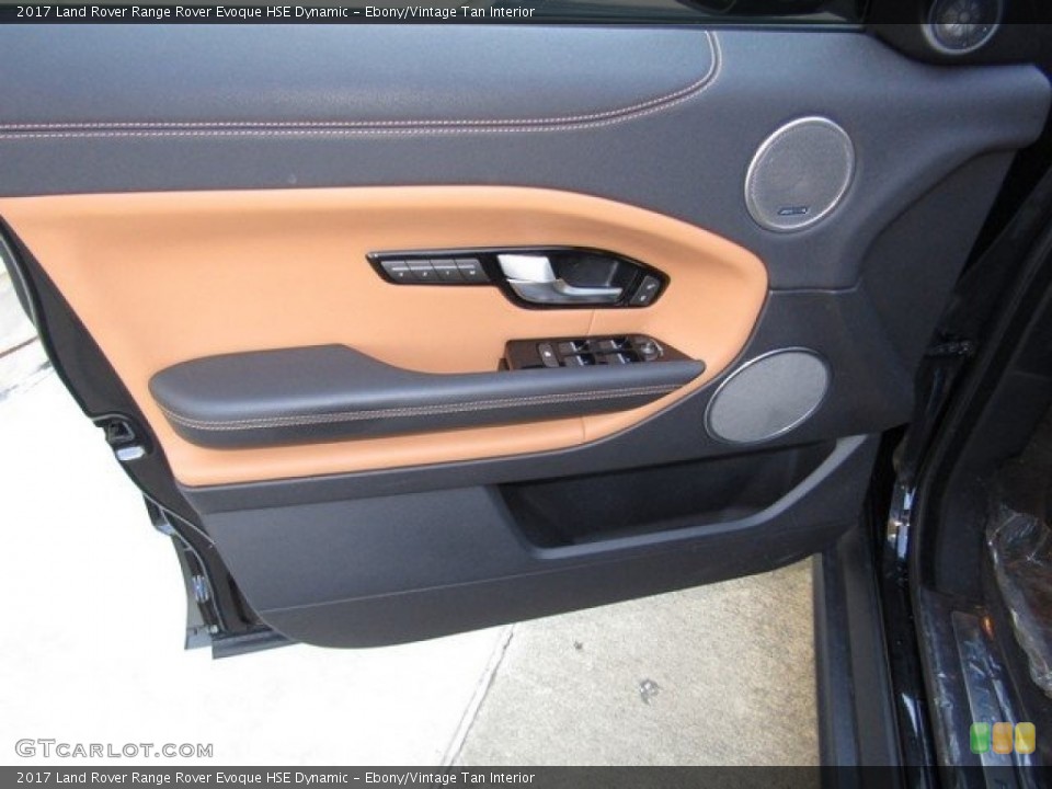 Ebony/Vintage Tan Interior Door Panel for the 2017 Land Rover Range Rover Evoque HSE Dynamic #123420796