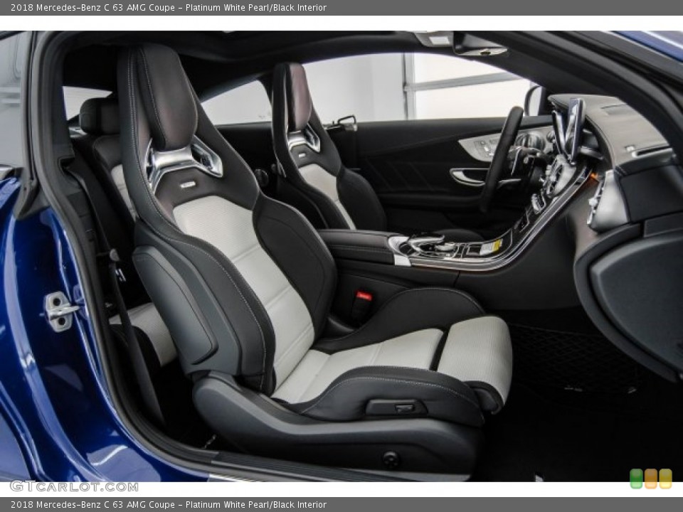 Platinum White Pearl/Black Interior Photo for the 2018 Mercedes-Benz C 63 AMG Coupe #123423623