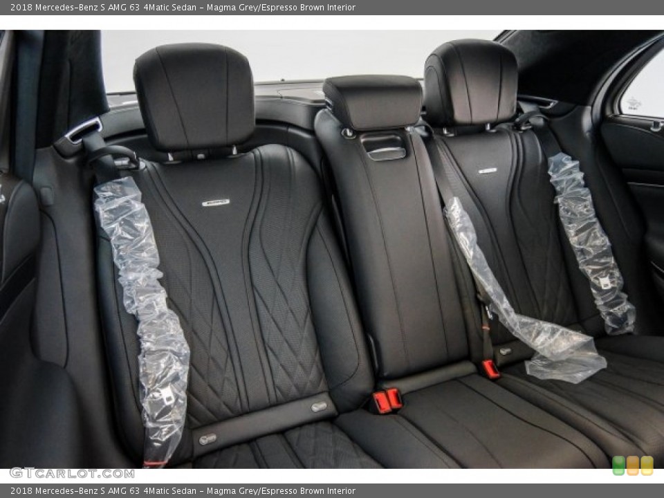 Magma Grey/Espresso Brown Interior Rear Seat for the 2018 Mercedes-Benz S AMG 63 4Matic Sedan #123424832