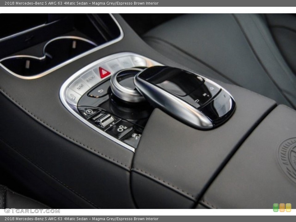 Magma Grey/Espresso Brown Interior Controls for the 2018 Mercedes-Benz S AMG 63 4Matic Sedan #123424949