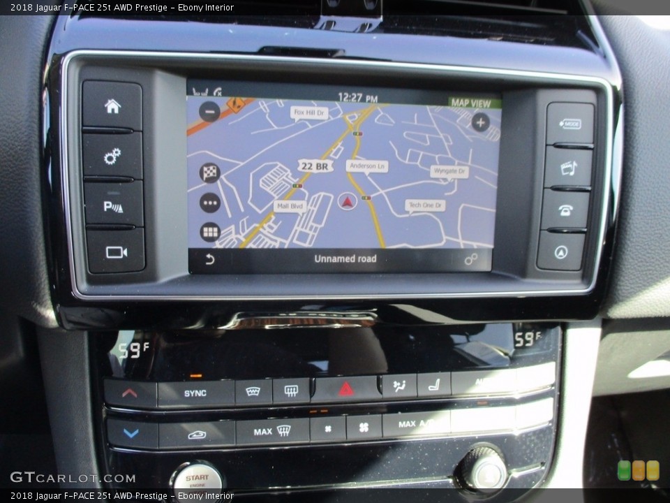 Ebony Interior Controls for the 2018 Jaguar F-PACE 25t AWD Prestige #123425480