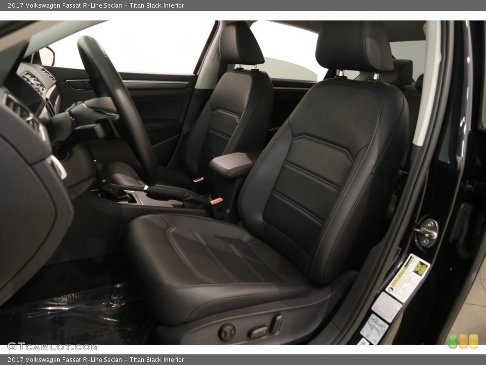 Titan Black Interior Front Seat for the 2017 Volkswagen Passat R-Line Sedan #123441200