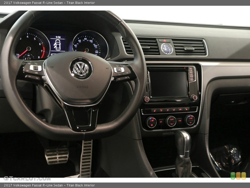 Titan Black Interior Dashboard for the 2017 Volkswagen Passat R-Line Sedan #123441221