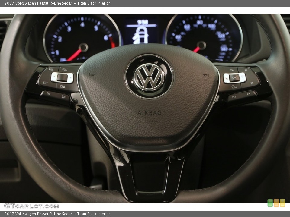 Titan Black Interior Steering Wheel for the 2017 Volkswagen Passat R-Line Sedan #123441233