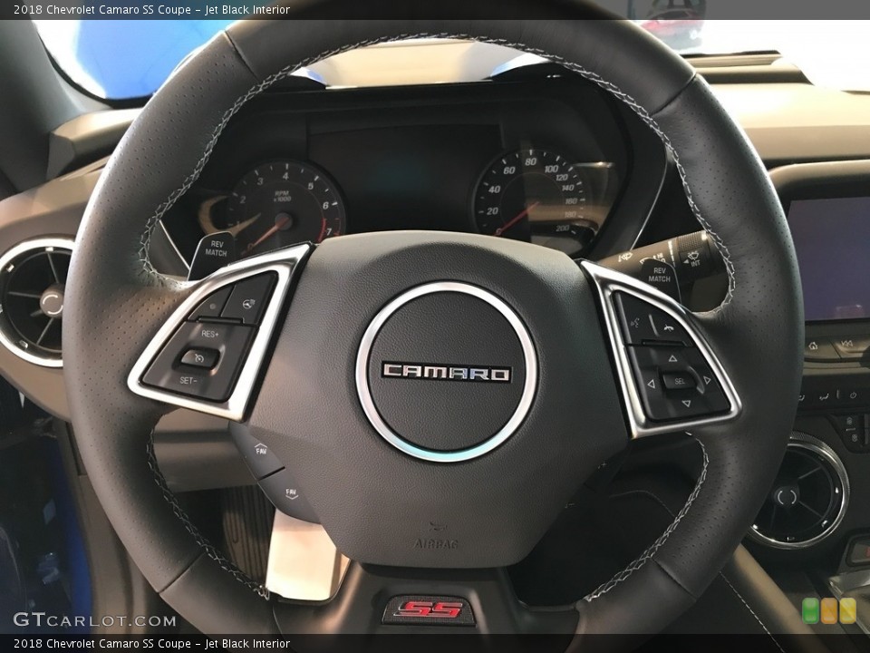 Jet Black Interior Steering Wheel for the 2018 Chevrolet Camaro SS Coupe #123444481