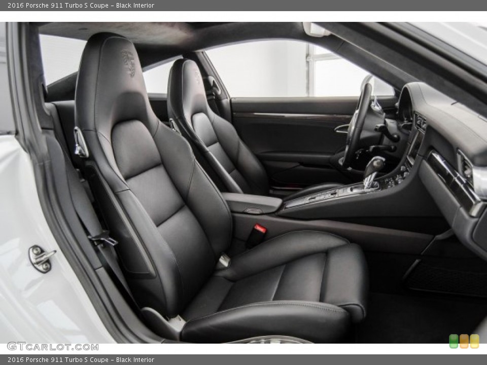 Black Interior Front Seat for the 2016 Porsche 911 Turbo S Coupe #123449896
