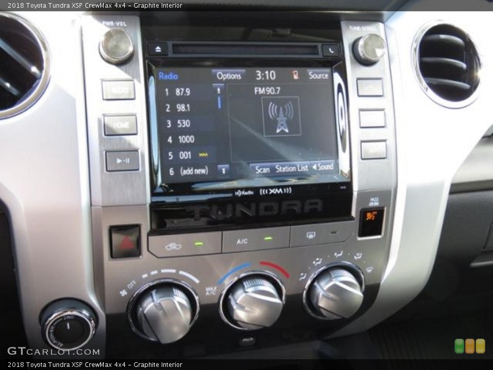 Graphite Interior Controls for the 2018 Toyota Tundra XSP CrewMax 4x4 #123455877