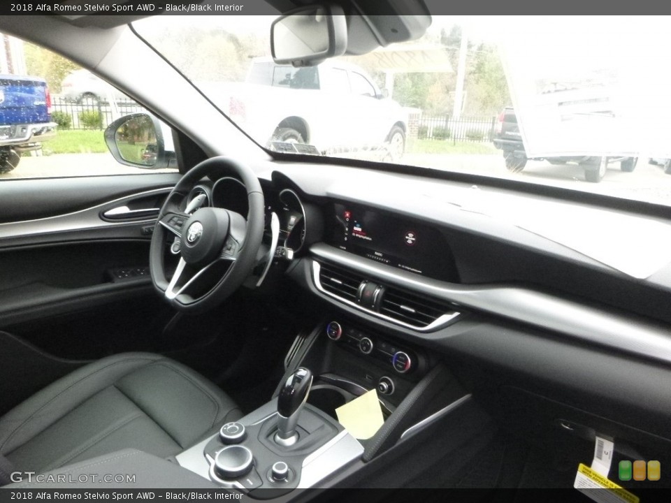 Black/Black Interior Dashboard for the 2018 Alfa Romeo Stelvio Sport AWD #123458117