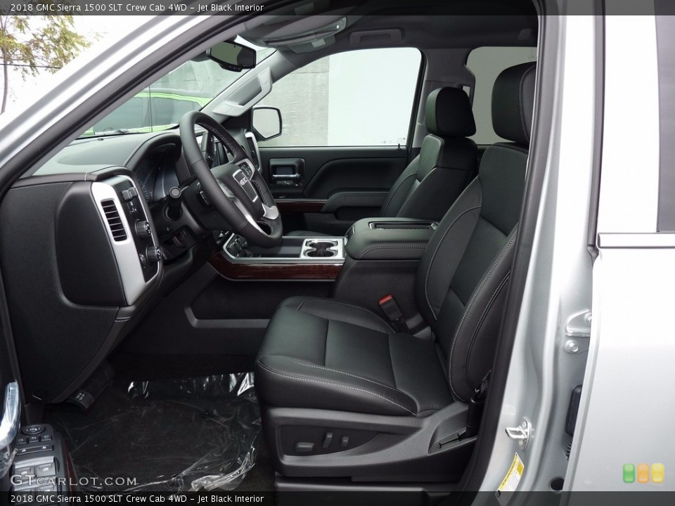 Jet Black Interior Photo for the 2018 GMC Sierra 1500 SLT Crew Cab 4WD #123458762