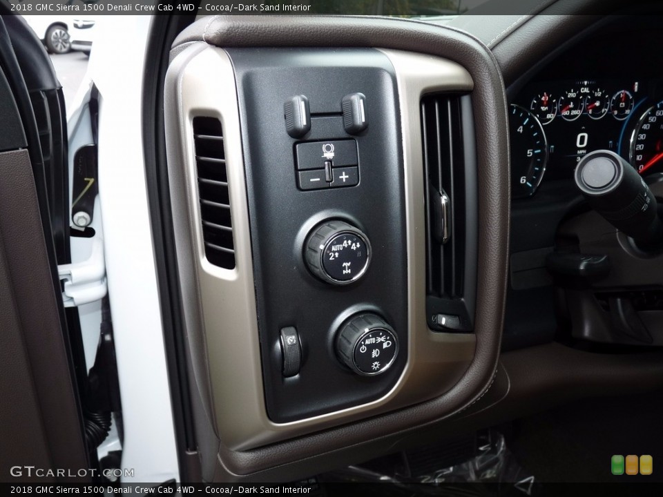 Cocoa/­Dark Sand Interior Controls for the 2018 GMC Sierra 1500 Denali Crew Cab 4WD #123459989