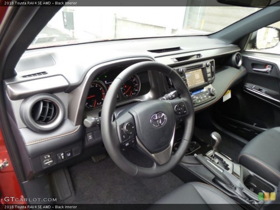 Black Interior Dashboard for the 2018 Toyota RAV4 SE AWD #123461684