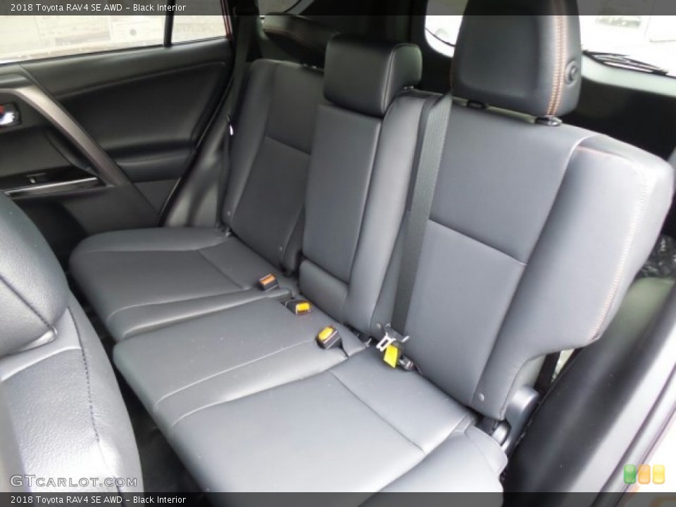 Black Interior Rear Seat for the 2018 Toyota RAV4 SE AWD #123461726