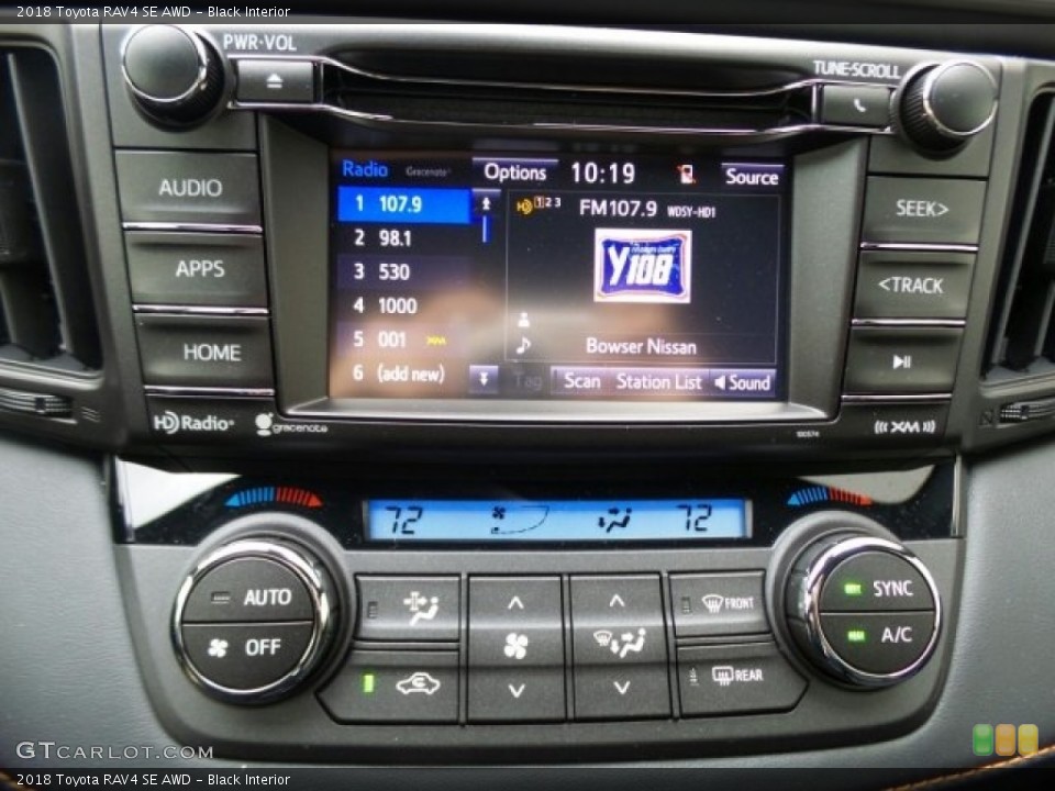 Black Interior Controls for the 2018 Toyota RAV4 SE AWD #123462089