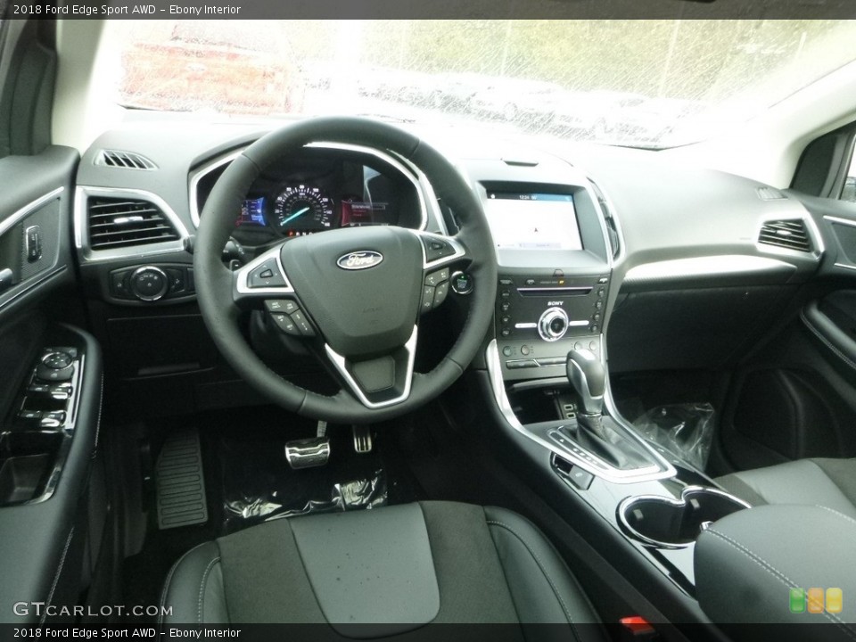 Ebony Interior Photo for the 2018 Ford Edge Sport AWD #123463505