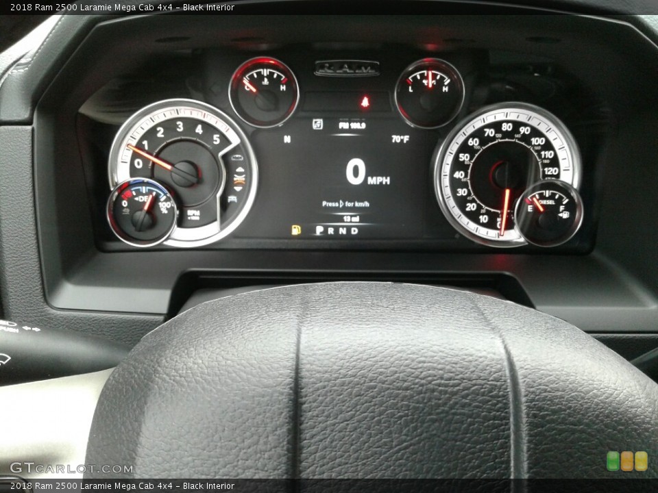 Black Interior Gauges for the 2018 Ram 2500 Laramie Mega Cab 4x4 #123466211