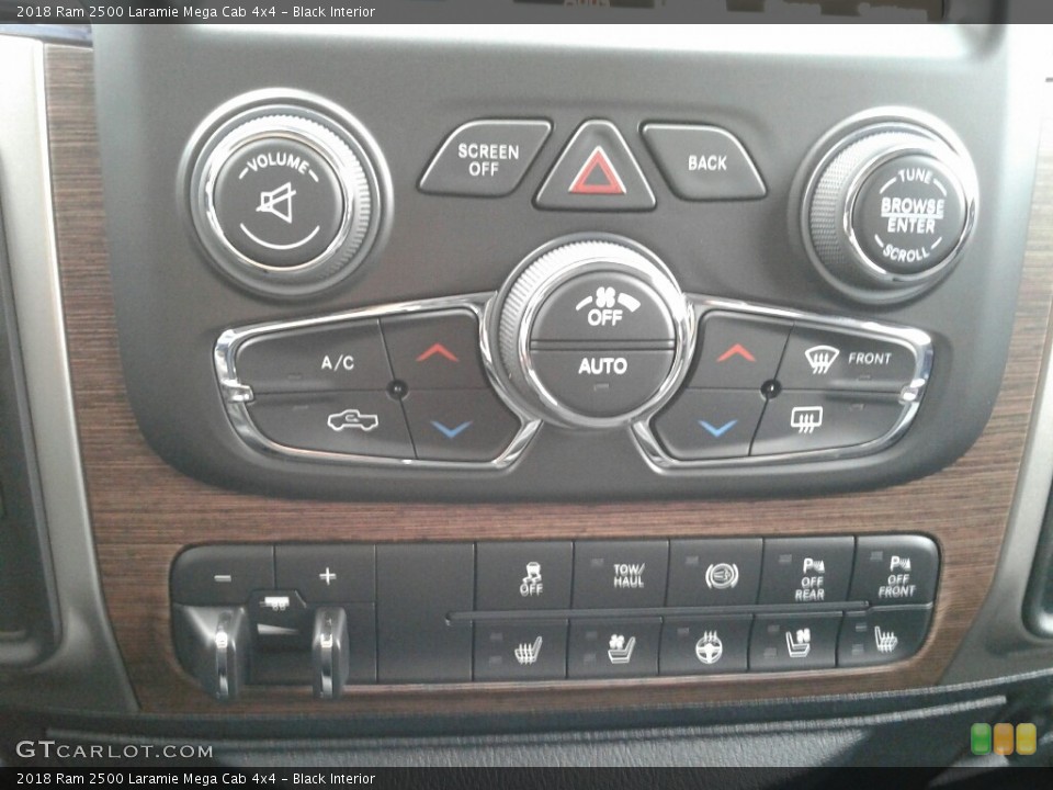 Black Interior Controls for the 2018 Ram 2500 Laramie Mega Cab 4x4 #123466412