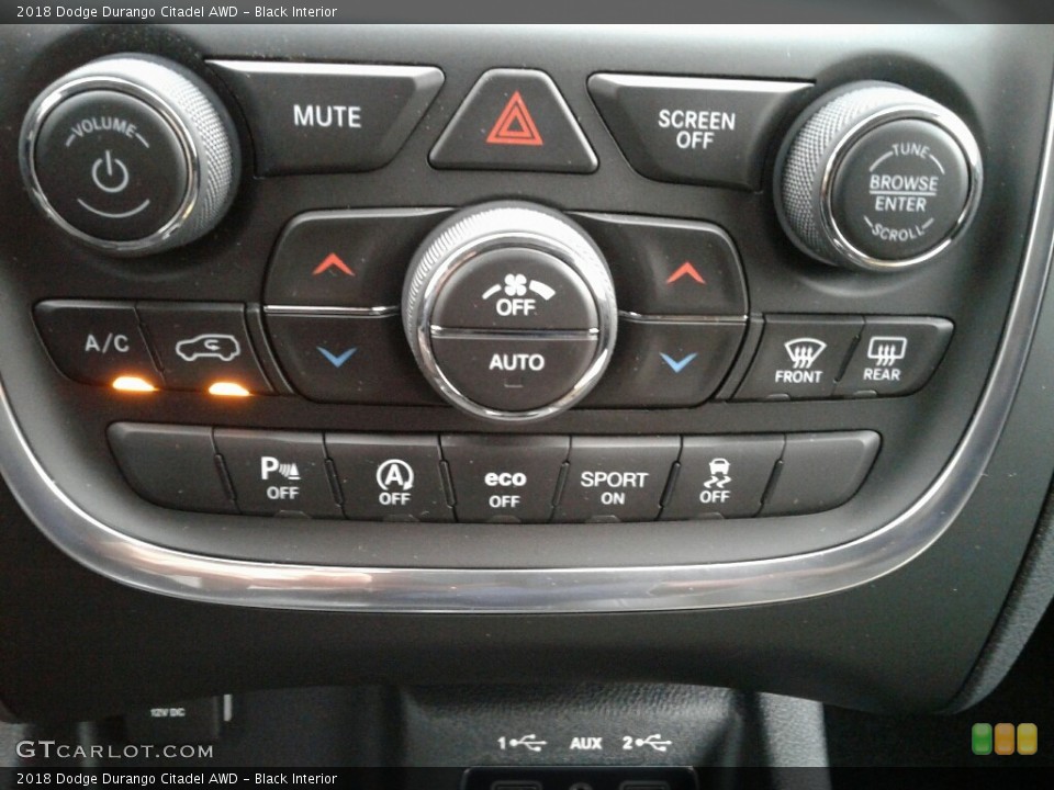 Black Interior Controls for the 2018 Dodge Durango Citadel AWD #123469052