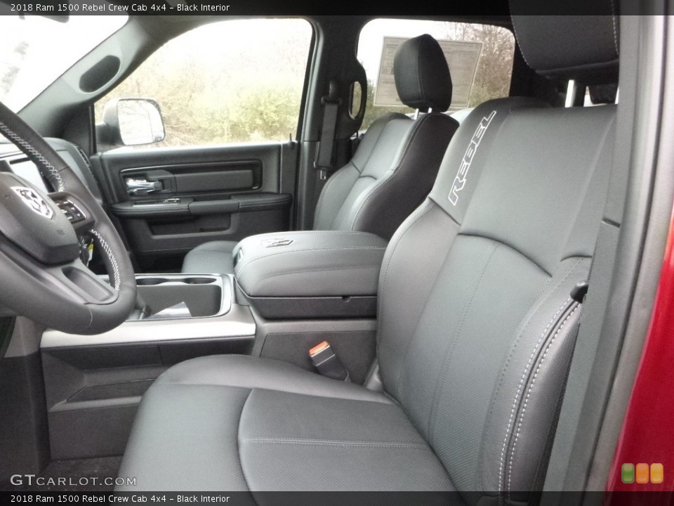 Black Interior Front Seat for the 2018 Ram 1500 Rebel Crew Cab 4x4 #123469268
