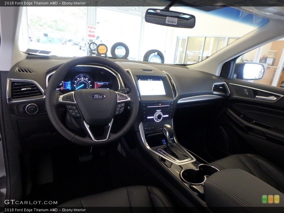 Ebony Interior Photo for the 2018 Ford Edge Titanium AWD #123479134