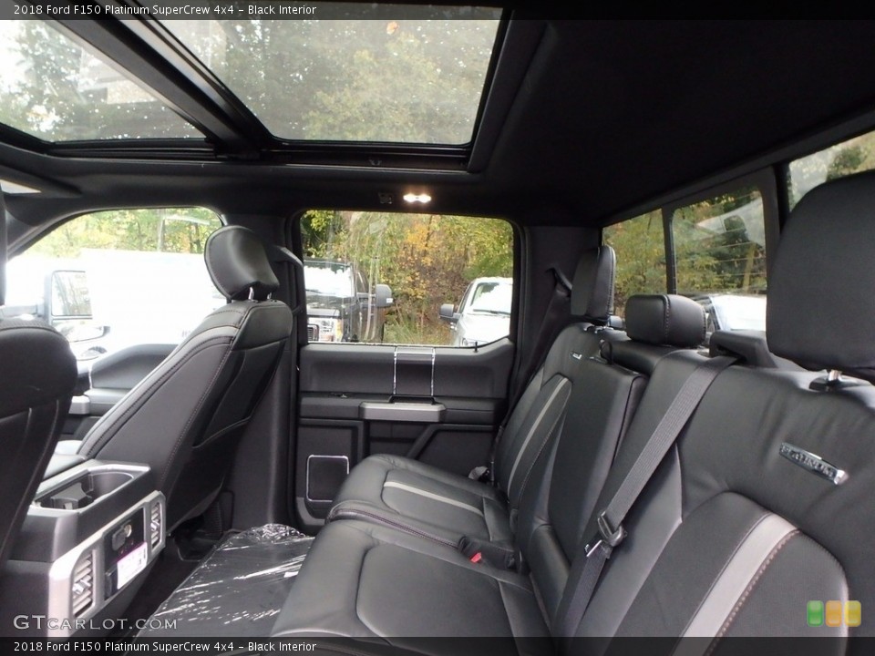 Black Interior Rear Seat for the 2018 Ford F150 Platinum SuperCrew 4x4 #123481525