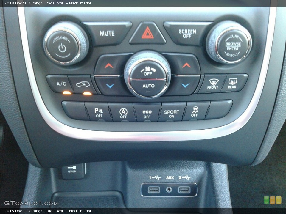 Black Interior Controls for the 2018 Dodge Durango Citadel AWD #123482278