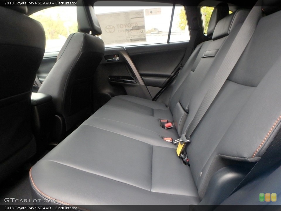 Black Interior Rear Seat for the 2018 Toyota RAV4 SE AWD #123495284