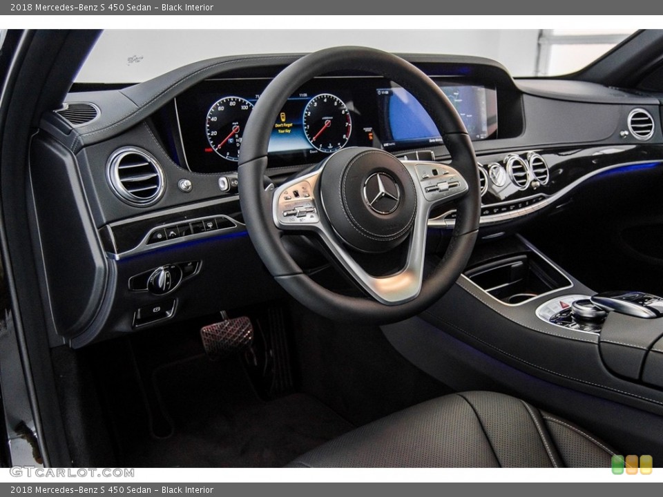 Black Interior Dashboard for the 2018 Mercedes-Benz S 450 Sedan #123499571