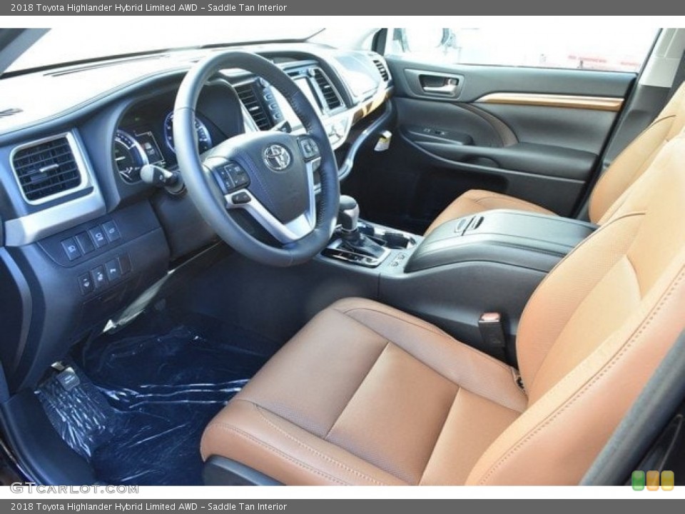Saddle Tan Interior Photo for the 2018 Toyota Highlander Hybrid Limited AWD #123504434