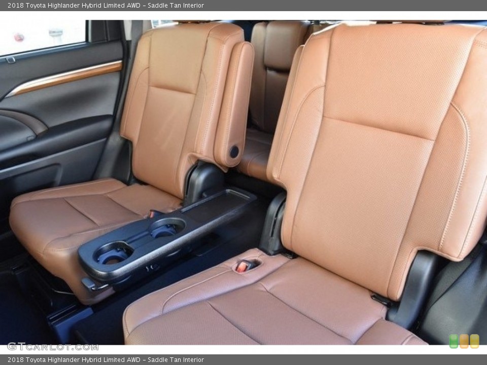 Saddle Tan Interior Rear Seat for the 2018 Toyota Highlander Hybrid Limited AWD #123504467