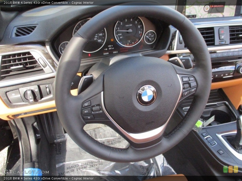Cognac Interior Steering Wheel for the 2018 BMW 4 Series 430i xDrive Convertible #123514502