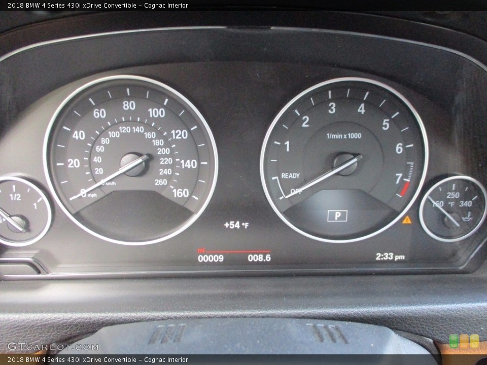 Cognac Interior Gauges for the 2018 BMW 4 Series 430i xDrive Convertible #123514619
