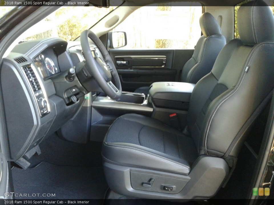 Black Interior Photo for the 2018 Ram 1500 Sport Regular Cab #123523727