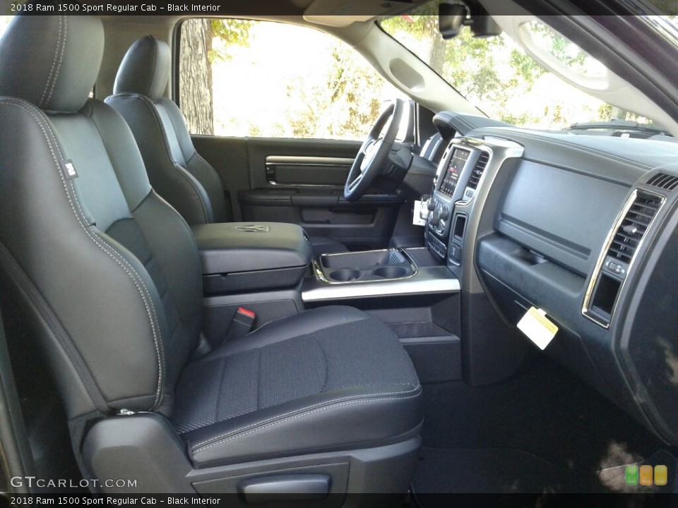 Black Interior Front Seat for the 2018 Ram 1500 Sport Regular Cab #123523860