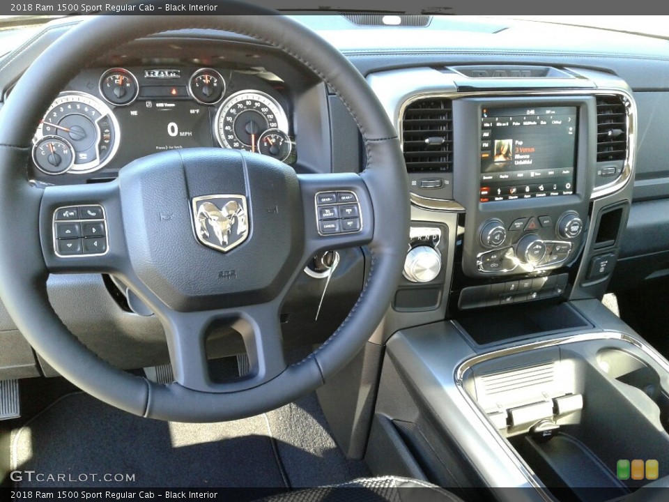 Black Interior Dashboard for the 2018 Ram 1500 Sport Regular Cab #123523913