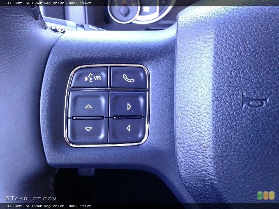 Black Interior Controls for the 2018 Ram 1500 Sport Regular Cab #123523976